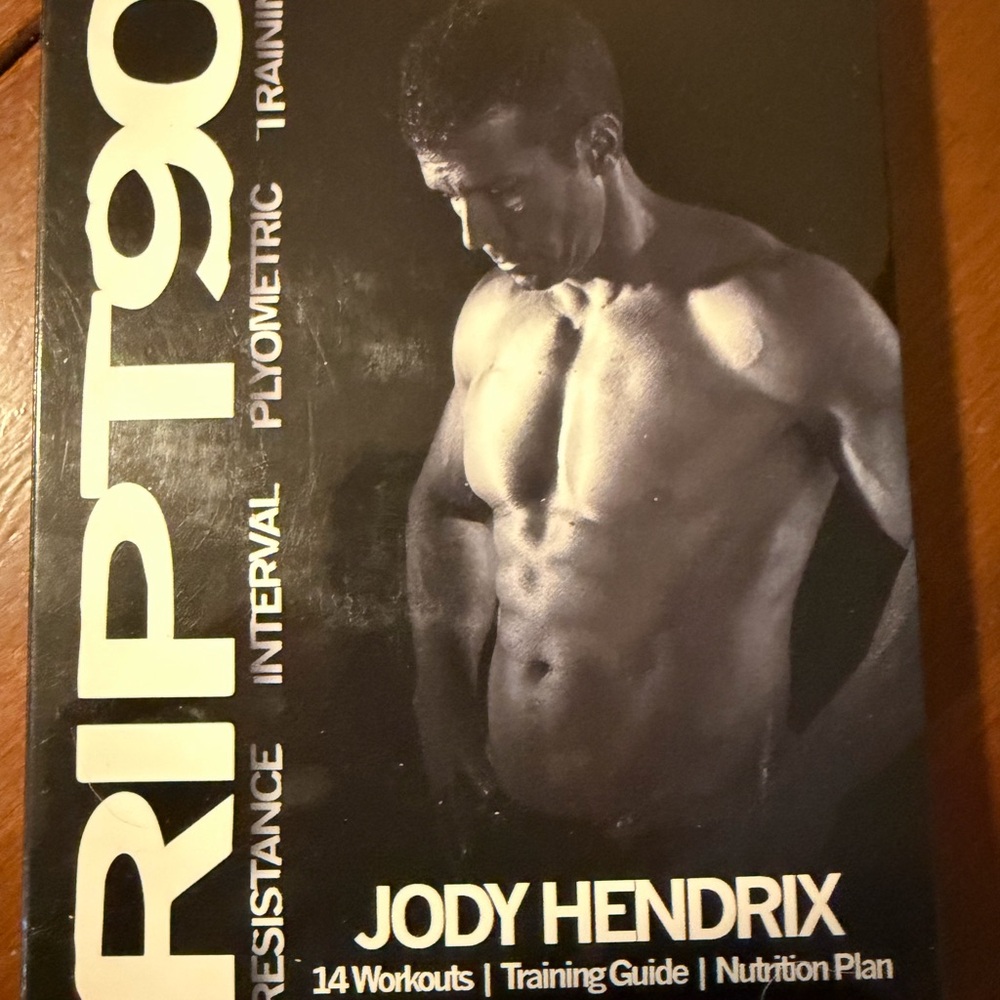 Jody Hendrix RipT90 Workout Guide - Black Cover